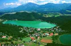 Klopeiner See Blick aus dem Flugzeug